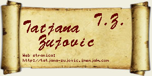 Tatjana Žujović vizit kartica